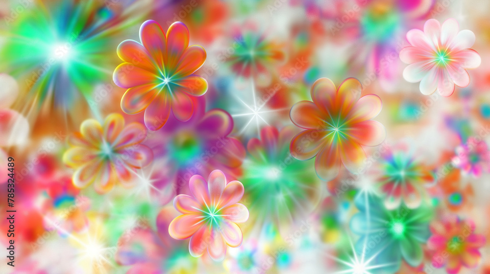 Background with Bright Summer Floral Pattern, Digital Art. Colorful and Vibrant Design, Perfect for Seasonal Graphics, Festive Wallpapers, and Creative Visual Projects. Background with Bright Summer Floral Pattern, Digital Art. Colorful and Vibrant Design, Perfect for Seasonal Graphics, Festive Wallpapers, and Creative Visual Projects.