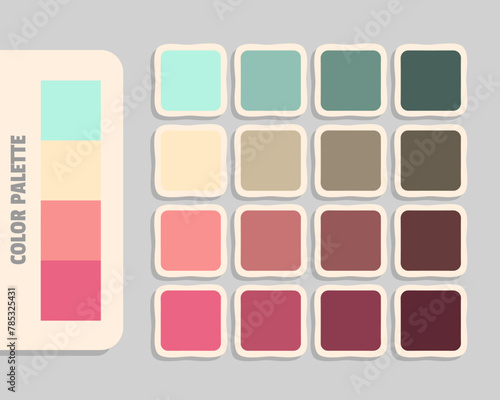 paleturquoise bisque lightcoral palevioletred color palette, rgb colors matching, harmonious colours catalog