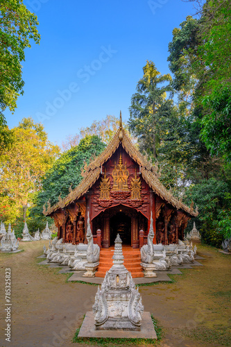 Wat luang khun win temple in deep forest, Chiang mai ,Thailand photo