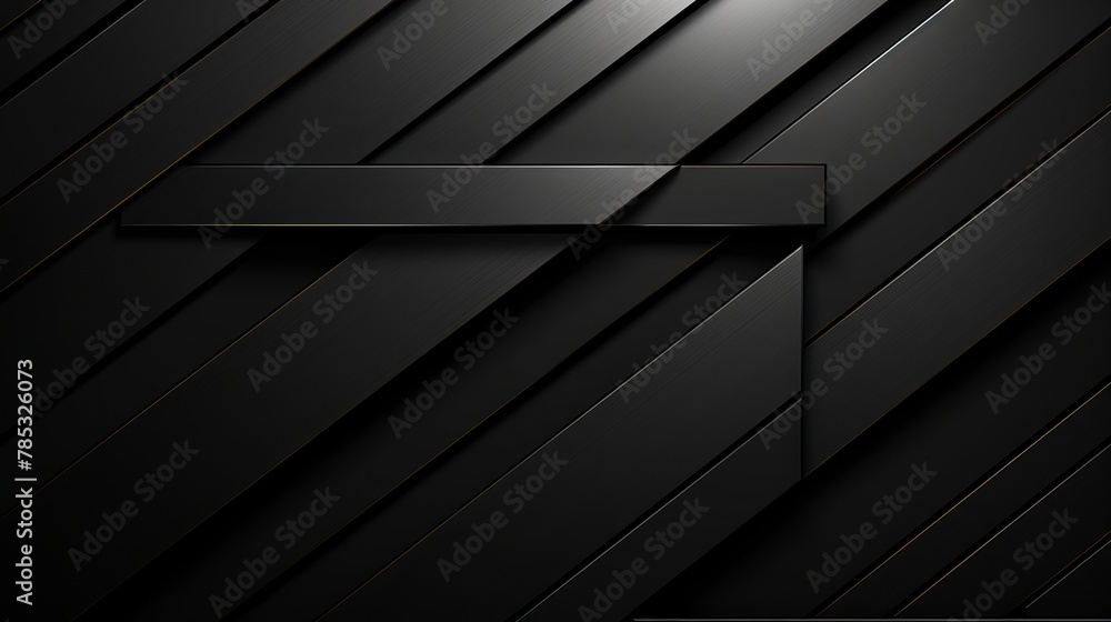 Abstract black background with gray striped layers: elegant design for business or industry use

