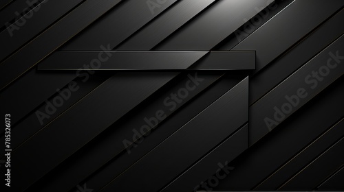 Abstract black background with gray striped layers: elegant design for business or industry use