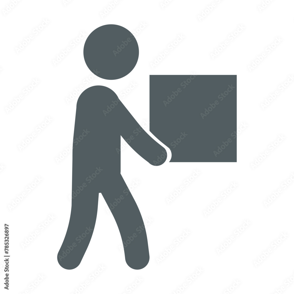 man holding cardboard man holding cardboard