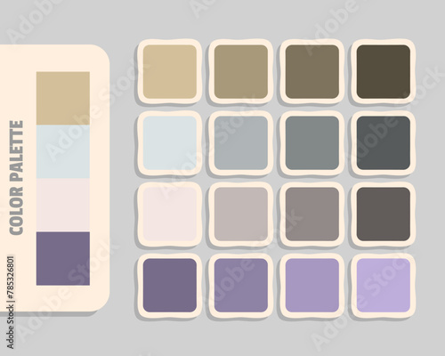 tan gainsboro mistyrose slategray color palette, rgb colors matching, harmonious colours catalog