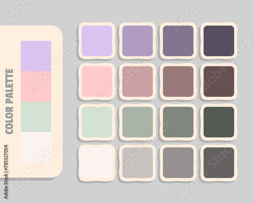 thistle pink gainsboro seashell color palette, rgb colors matching, harmonious colours catalog
