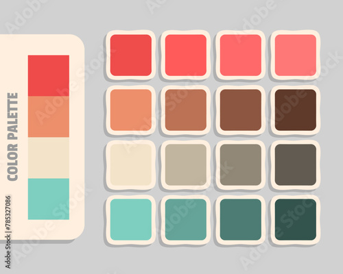 tomato darksalmon bisque mediumaquamarine color palette, rgb colors matching, harmonious colours catalog