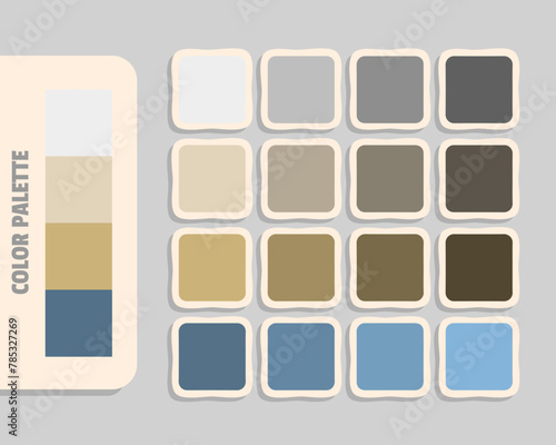 whitesmoke wheat tan slategray color palette, rgb colors matching, harmonious colours catalog
