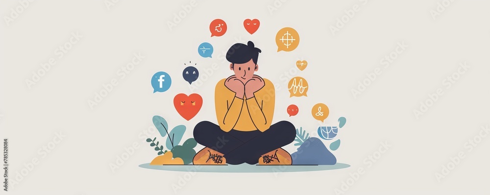 Emotional wellness tech interfaces with digital mental health tools, including support and therapy apps.