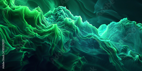 3d abstract neon green frame background for AI generated image
