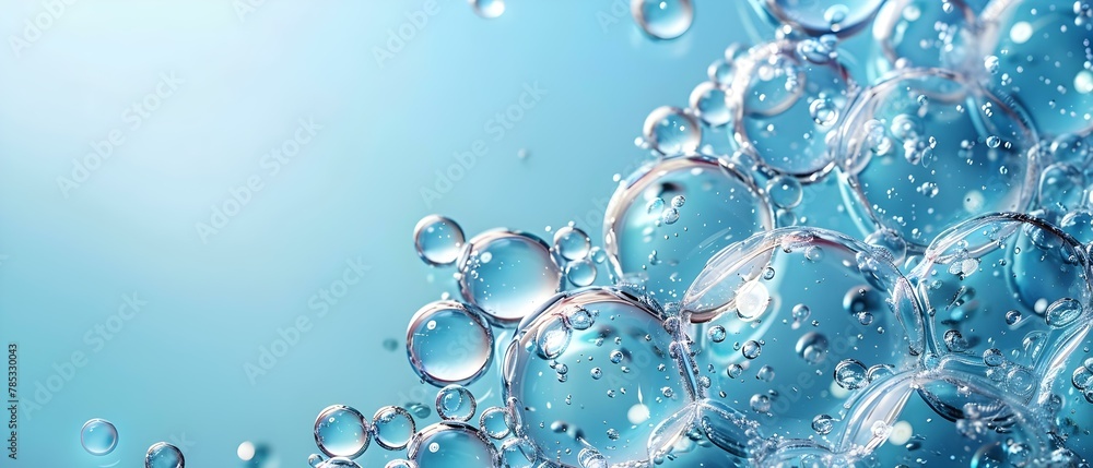 Refreshing Blue Serum Essence with Bubbles - Clean Beauty Concept. Concept Clean Beauty, Skincare, Beauty Routine, Skincare Serums, Brightening Products Refreshing Blue Serum Essence with Bubbles - Clean Beauty Concept. Concept Clean Beauty, Skincare, Beauty Routine, Skincare Serums, Brightening Products