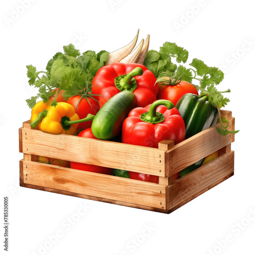 basket with vegetables