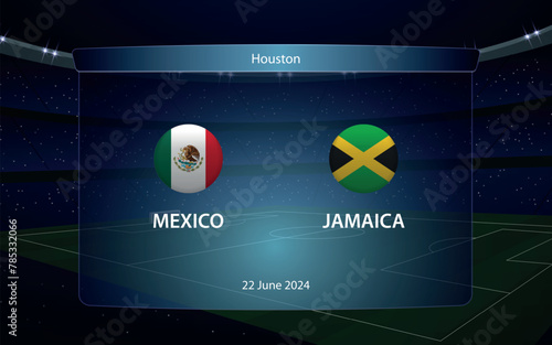 Mexico vs Jamaica. America soccer tournament 2024