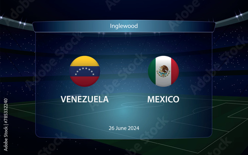 Venezuela vs Mexico. America soccer tournament 2024