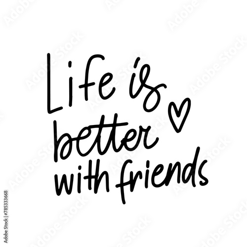 besties hand lettering illustration for your design.