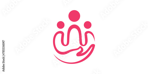 creative logo design for human health, care, treatment, team, partner, community, logo design template, symbol, icon, vector, creative idea. © Mas_W