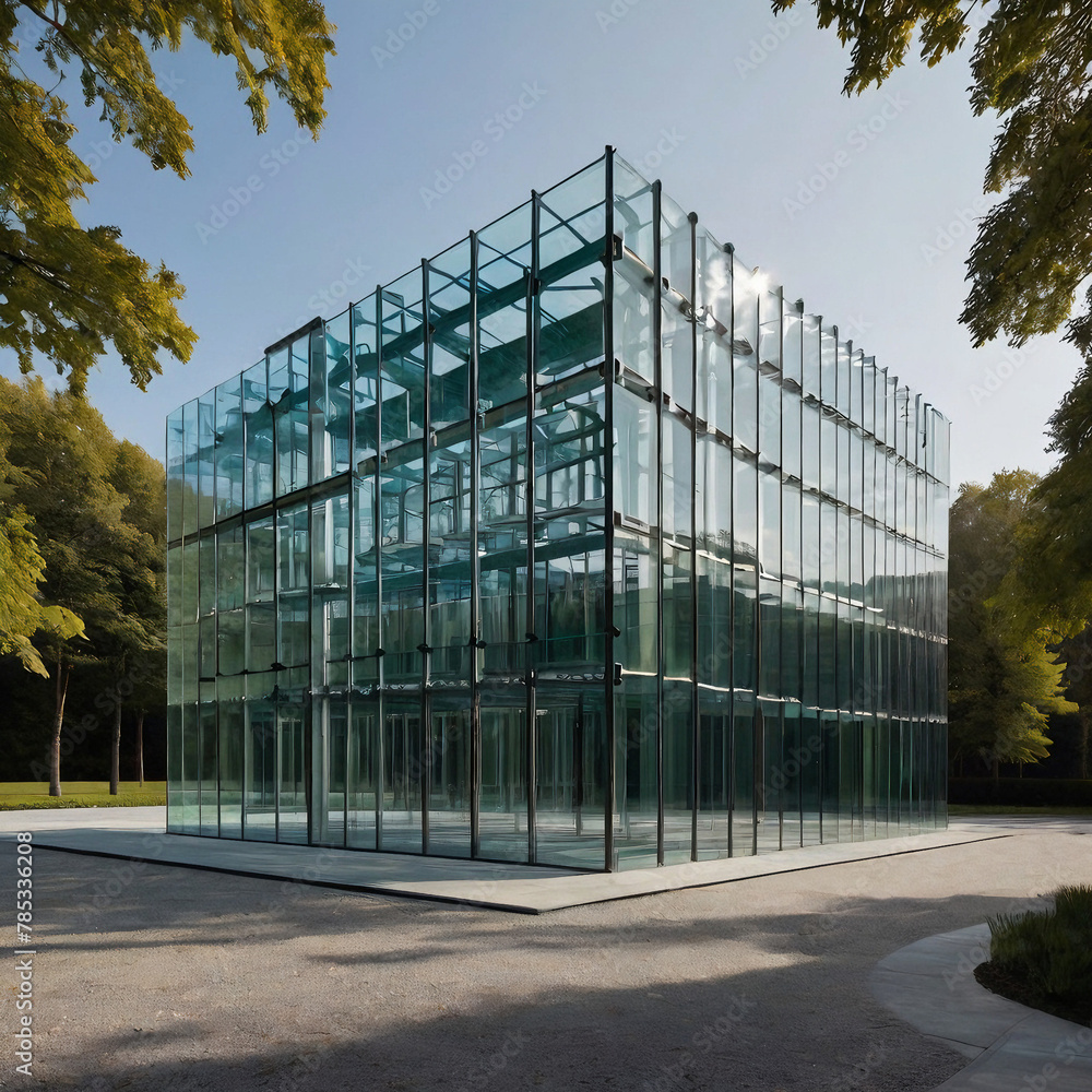 glass building in the park