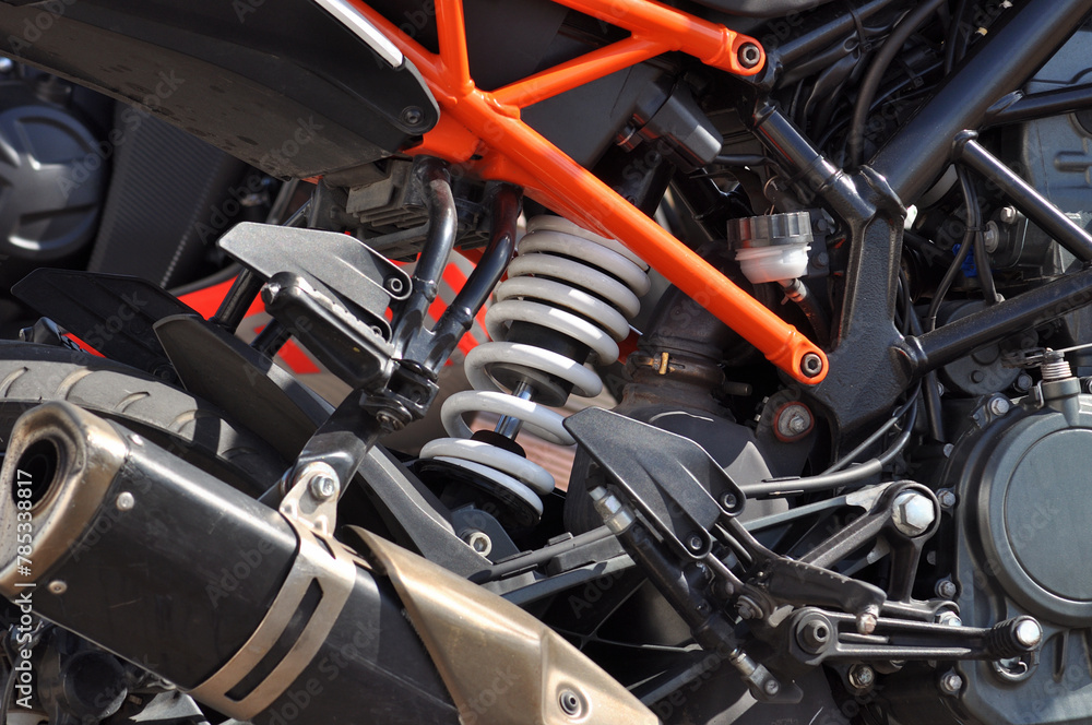 custom made wallpaper toronto digitalCentral part of the chassis of a sports motorcycle, suspension and mechanics