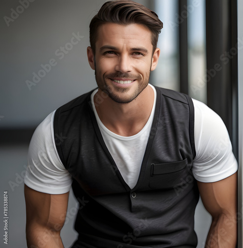 portrait of a young male  model
