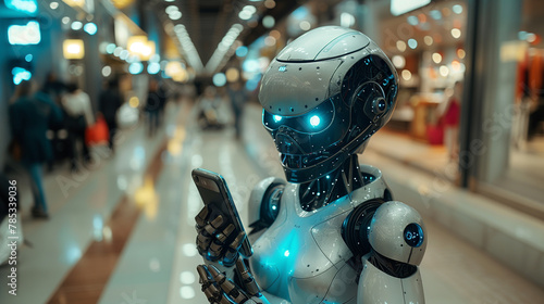 Wallpaper Mural Robot Shopping in Mall Torontodigital.ca