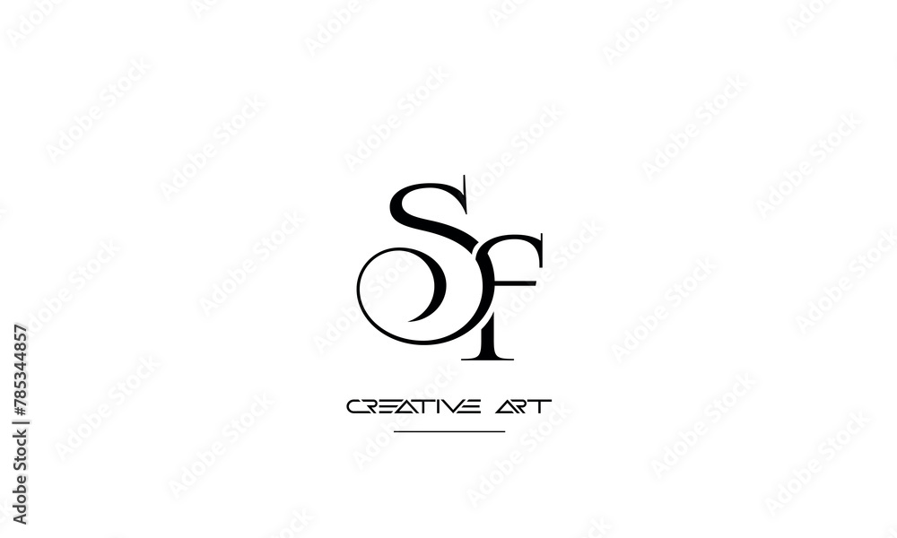 FS, SF, F, S abstract letters logo monogram FS, SF, F, S abstract letters logo monogram