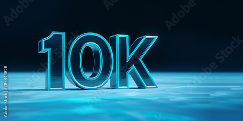 10k 3d render for your social network friends, followers, web user Thank you celebrate of subscriber, follower, like