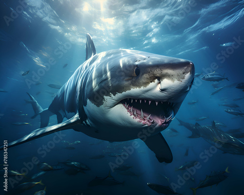 Great White Shark under water