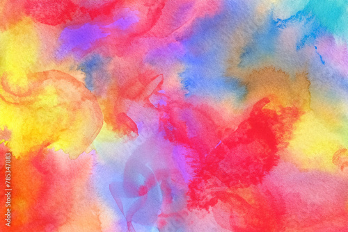 colorful watercolor texture background, abstract hand drawn illustration © mansum008