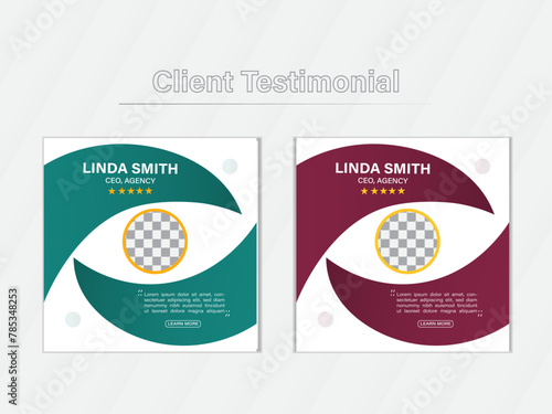 Creative Story, and Online Internet Ads Marketing Clint Testimonials Design