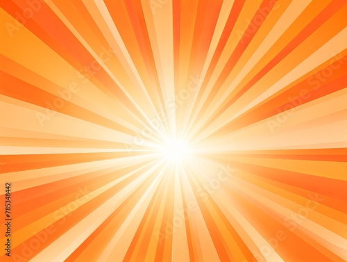 Orange abstract rays background vector presentation design template with light grey gradient sun burst shape pattern