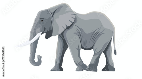 Elephant Flat vector isolated on white background a