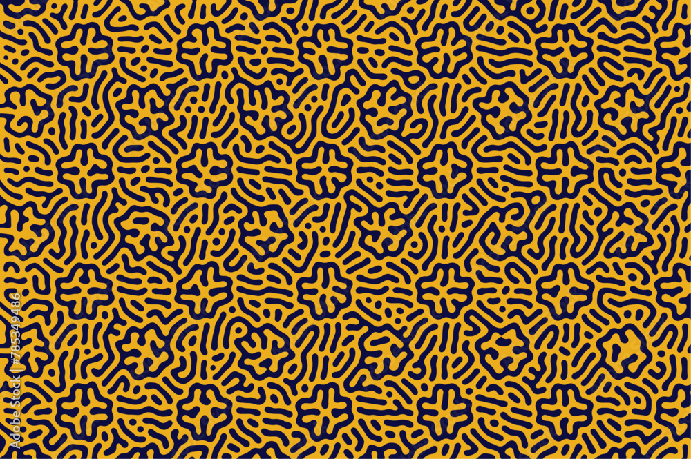 Yellow Black organic turing irregular lines background with unique pattern design Yellow Black organic turing irregular lines background with unique pattern design
