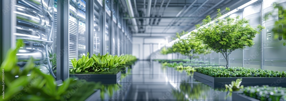 Modern big data storage and cloud computing computer service business concept in greenery eco energy. Modern big data storage and cloud computing computer service business concept in greenery eco energy.