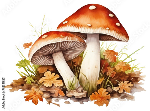 PNG Mushroom fungus agaric autumn. 