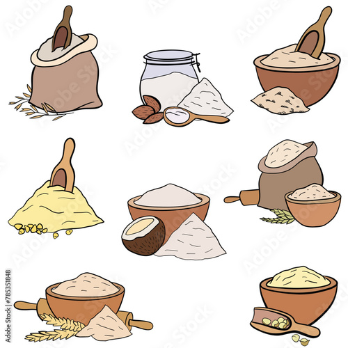 set of coffee and sweets