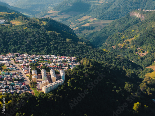 Imagem aérea de Bento Gonçalves RS também conhecida como Cruzinha e Colônia Dona Isabel.