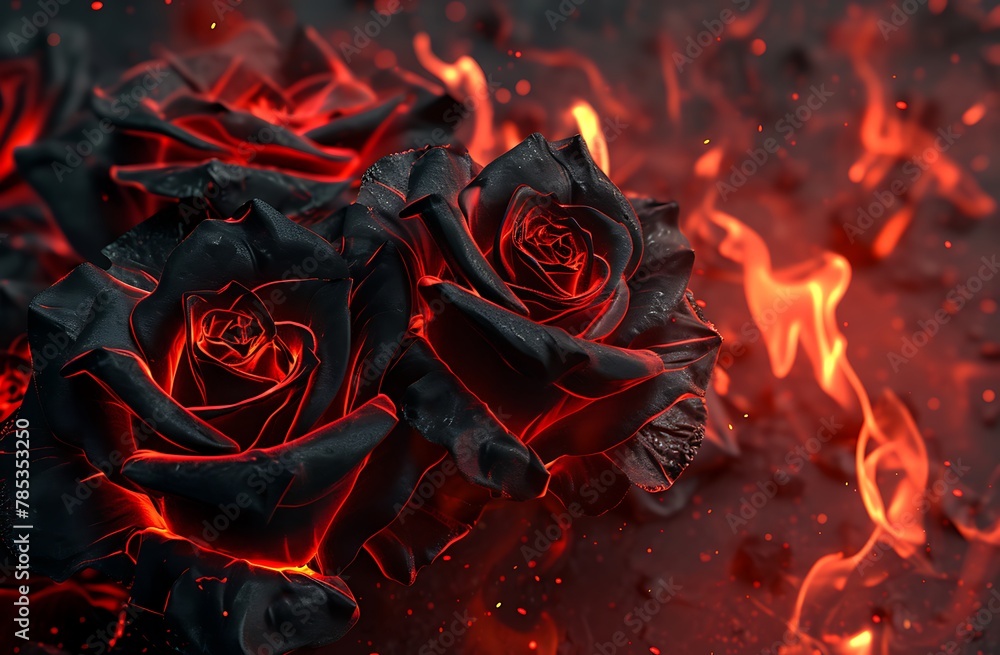燃ゆる愛の証:炎に包まれた薔薇,A testament to love that burns: a rose in flames.Generative AI 燃ゆる愛の証:炎に包まれた薔薇,A testament to love that burns: a rose in flames.Generative AI