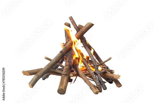 Campfire Wood Flames Isolated - Isolated on White Transparent Background, PNG 