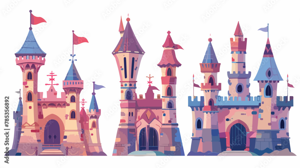 Fairytale medieval royal castle or fantasy princess p