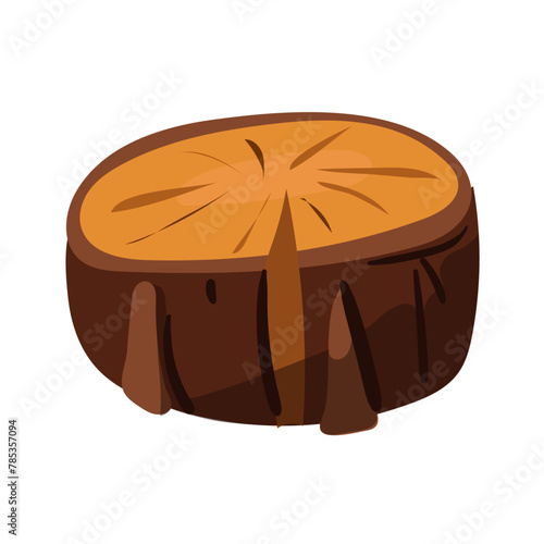 vector illustration featuring a single log of firewood. Ideal for depicting simplicity and natural warmth, suitable for logos, icons, or branding associated with lumberyards, forestry, or outdoor