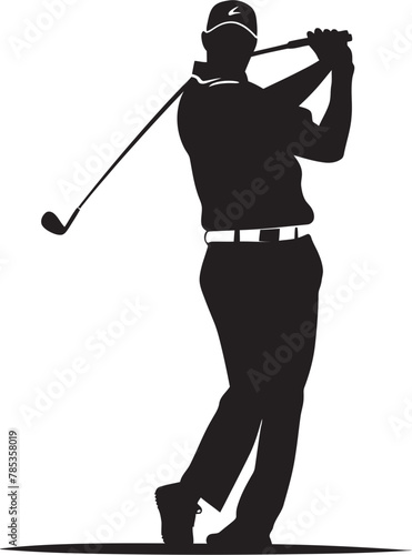 Champions Journey Golf Player Vector Silhouette