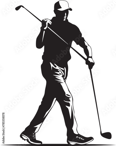 Teeing Off in Style Golf Player Vector Image