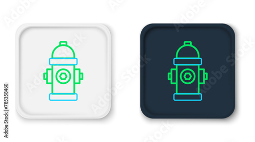 Line Fire hydrant icon isolated on white background. Colorful outline concept. Vector