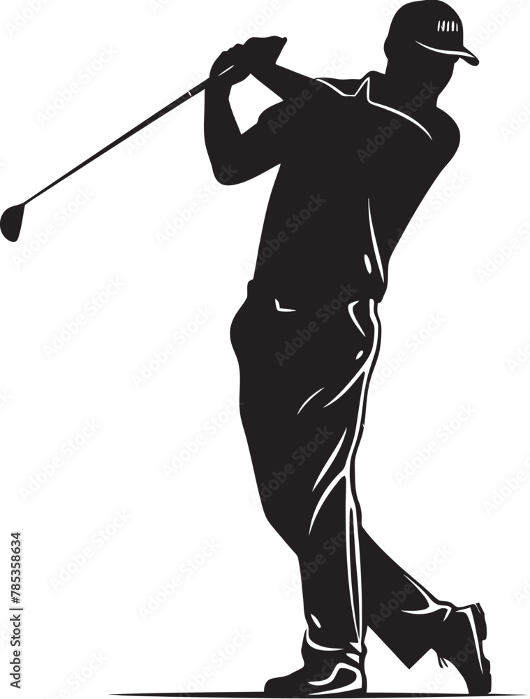 Greenside Grace Golf Player Vector Graphic
