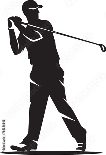 Greenside Grace Golf Vector Silhouette
