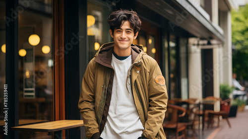 Young hispanic man smiling confident standing 