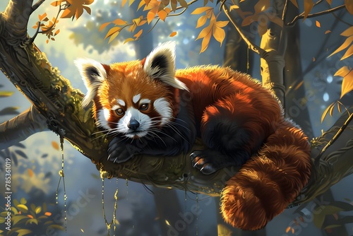 red panda in the jungle photo