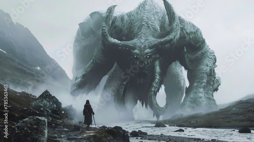 Fantasy giant monster in concept Norse Mythology