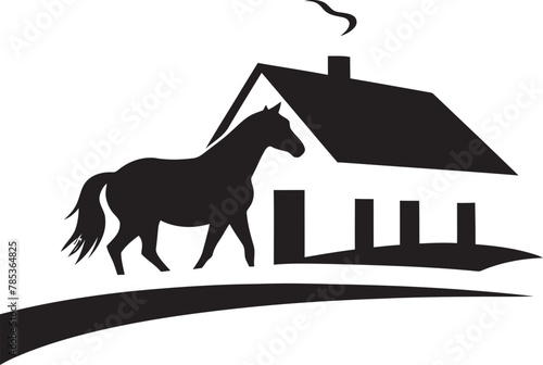 Farmhouse Dream Horse and Barn Vector Design