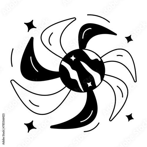 Here’s a glyph icon of a galaxy 