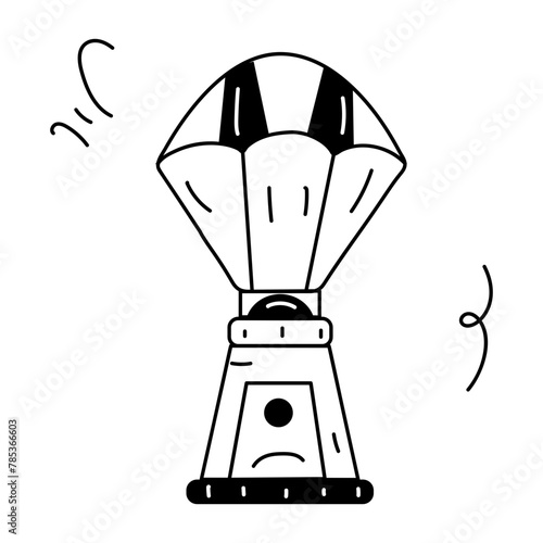 Easy to edit glyph icon of a lunar module 