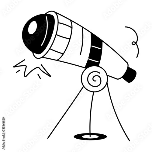 Grab this glyph icon of a telescope 